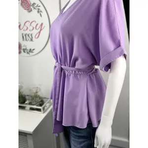 Cute Flowy Top Size L Purple Size L thumbnail 3