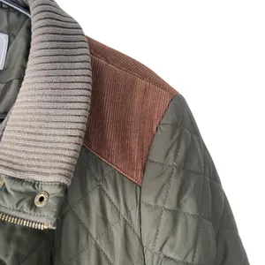 Johnston & Murphy Women's Size Large Army Green Quilted Belted‎ Coat thumbnail 8