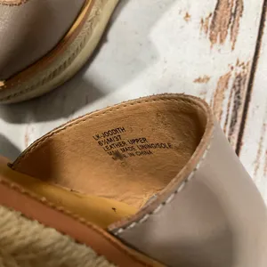 Lucky‎ Brand Taupe Leather Espadrilles Sandals thumbnail 9
