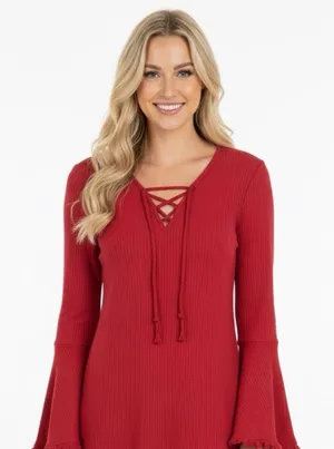 Entro medium fuschia lace up sexy summer dress thumbnail 1