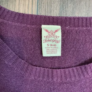 Faded Glory Boho Floral Embroidered Bell Sleeve Sweater Purple S 4-6 Knit Top thumbnail 4