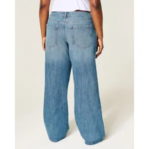 NWT Hollister medium-wash low-rise baggy jeans Size US 00R / W24 Regular thumbnail 2