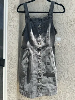 Free people gimme more denim mini dress thumbnail 6