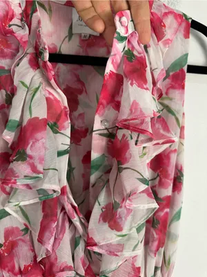 Misa Los Angeles Floral Ruffle Ilona Midi Dress Women’s Sz M thumbnail 9