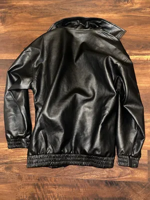 NWT Sampeel Faux Leather Oversized Bomber Jacket in Size Medium thumbnail 7