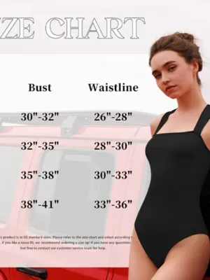 OQQ Square Neck Sleeveless Bodysuits thumbnail 3