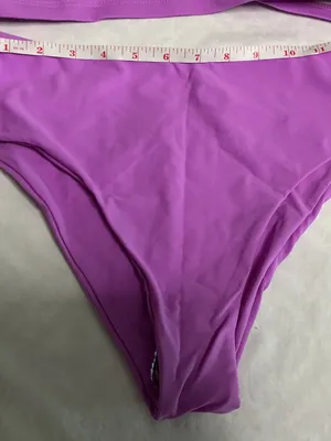 Purple High Waisted Bikini Set Size M Two Piece Swimsuit thumbnail 2
