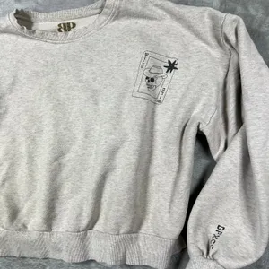 Wild Card Sweatshirt Grey Boxy Oversized Cozy XL Boxy thumbnail 2