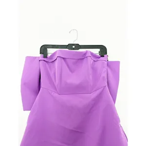 Miou Muse Purple Strapless Bow Back Mini Dress Size Small NWT Cocktail Party thumbnail 4