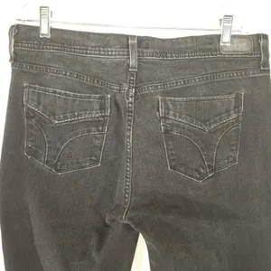 Levi's 505 Straight Leg Jeans Women's Size 12M Soft Black Stretch Denim Mid-rise thumbnail 11