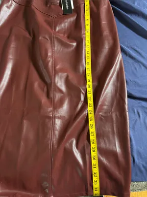 PRETTYGARDEN Women's Burgundy Maxi Leather Skirt - Sleek Pencil Maxi thumbnail 9