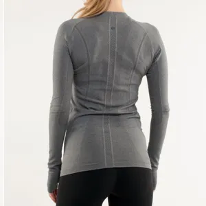 Lululemon Swiftly Tech Long Sleeve‎ Thumbholes Dark Classic Sport Grey 6 thumbnail 2