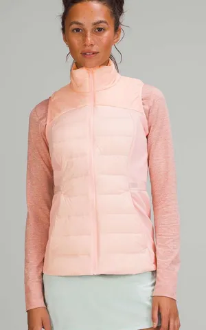 Lululemon Down For It All Vest Down Winter Coat Pink Mist Size 4 thumbnail 1