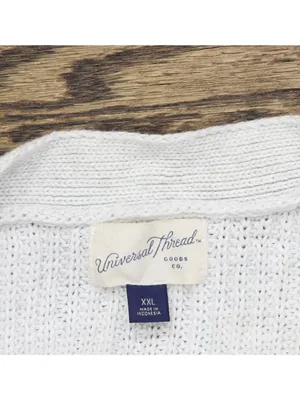 NWT Universal Thread Womens Button-Front Sweater Vest 94429990 Light Gray XXL thumbnail 4