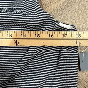 London Times White Navy Stripe Trapeze Tiered Midi Dress Size 6 thumbnail 9