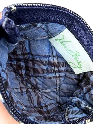 Vera Bradley Zipper Pouch Wallet in Vintage Retired Windsor Navy Pattern thumbnail 3