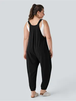 Halara Waffle Knit Overall Joggers Black‎ Small thumbnail 2