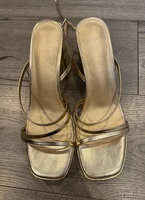 Soda Gold Platform Wedges thumbnail 1
