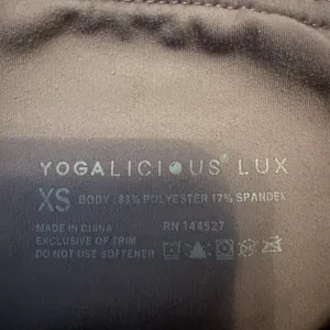 Yogalicious Lux Ankle Leggings High Rise Side Pocket Elastic Waistband Mauve XS thumbnail 4