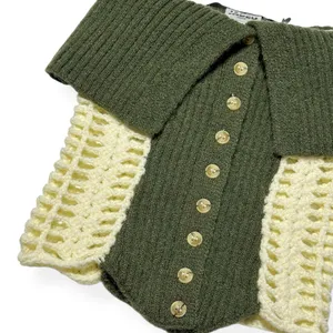 JADED LONDON Akio Knitted Corset Top, Olive, XS thumbnail 7