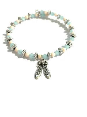 Ballet shoes charm bracelet Blue thumbnail 2