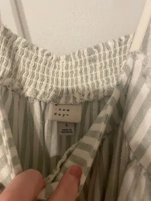 A New Day Green and White Striped Maxi Dress thumbnail 7