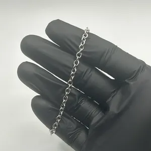 Silver Cable Chain Bracelet Adjustable 6 to 9 Inch Unisex Vintage Waterproof thumbnail 2
