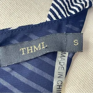 THML Navy‎ Blue & White Sleeveless Mini Dress, Small thumbnail 6