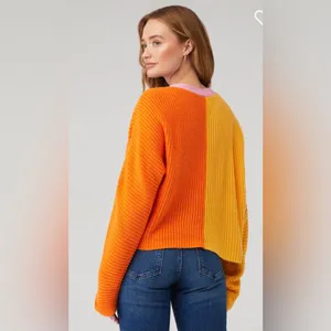Line & Dot Women’s Catalina Colorblocked Cardigan Colorful‎ Sweater Size XS thumbnail 7