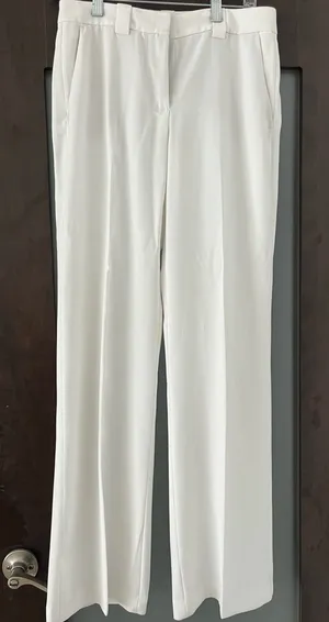 Zara Classic White Women's Trousers thumbnail 1