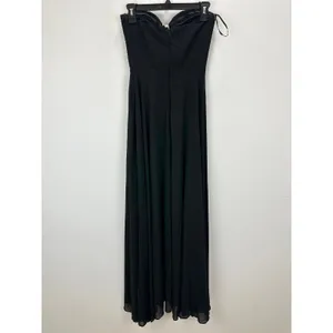 Lulus Remember This Moment Black Rhinestone Strapless Maxi Dress Formal XS NWT thumbnail 10