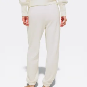 Alo Yoga Muse Sweatpants Bone Ivory Ribbed Waffle‎ Knit Joggers Womens XS thumbnail 3
