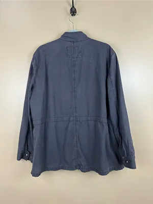 GAP Womens Blue Gray Beaded Sequin Embellished Utility Field Jacket XL thumbnail 7