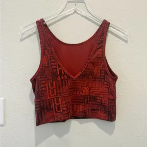 LULULEMON Power Pivot Everlux Tank Top in Lululemon Logo‎ Ombre Red size 10 thumbnail 4