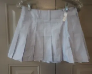 WAYF mini short summer spring tennis pleated skirt in light blue size XS extra small. NWT thumbnail 1