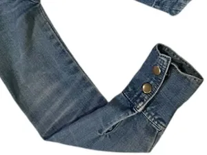 Free People Blue Denim Round Hem Jacket Xs thumbnail 4