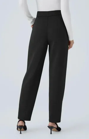 Halara High Waisted Pocket Tapered Work Office Stretch Pants Black Small thumbnail 6