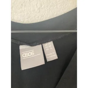 Asos Black Indie Cottage Granola Girl Gritty Boho Fall Viscose Black Button Top thumbnail 4