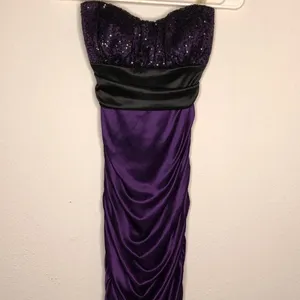 Windsor Strapless Prom Dress Purple‎ Black thumbnail 2