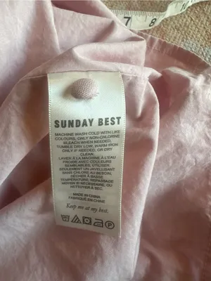 Aritzia Sunday Best Hayes Dress tiered mini dress organic cotton linen pink XS thumbnail 7