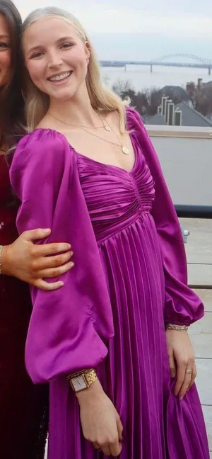 VICI Purple Pleated Maxi Dress thumbnail 1