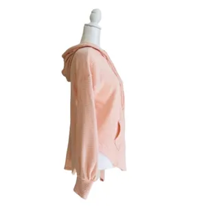 SO Hoodie Sweater Peach Kangaroo Pocket Pullover Lightweight Top Small NEW thumbnail 4
