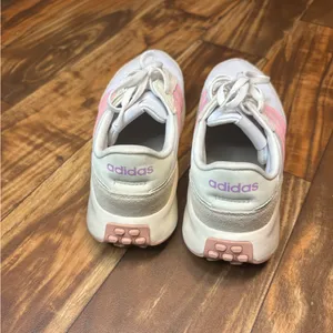 Adidas Women's Pink and Cream Sneakers thumbnail 5