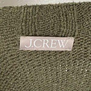 J.Crew Relaxed Crewneck Sweater Olive Green Size Medium thumbnail 4
