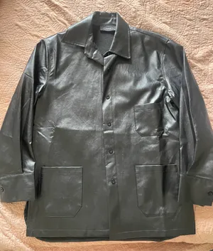Black Faux Leather Shirt thumbnail 2