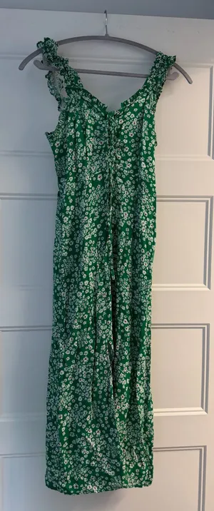 Green maxi floral dress thumbnail 1