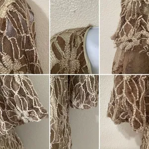 Lace Tunic Top Large‎ Forest Fairy Lagenlook Fairycore Boho Goblincore Bohemian thumbnail 5