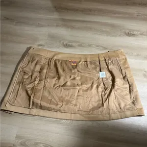Tory Burch Wool Mini Skirt Tan 2 Womens‎ Zip Detail A-Line Luxury thumbnail 7