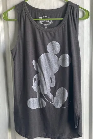 Disney Mickey Mouse sleeveless top with split side hem M thumbnail 1