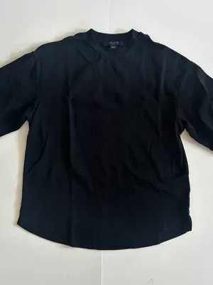 AllSaints Crewneck Black Heavyweight T-Shirt thumbnail 1